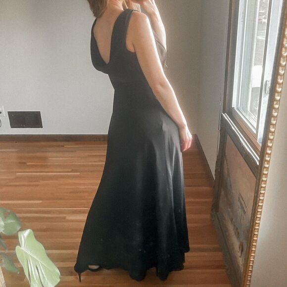 Vintage Romantic Long Length Dress With Scoop Back Size S - Picture 2 of 7